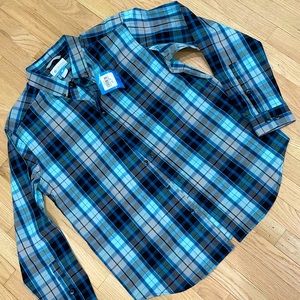 Columbia Men’s L button up plaid shirt new with tags